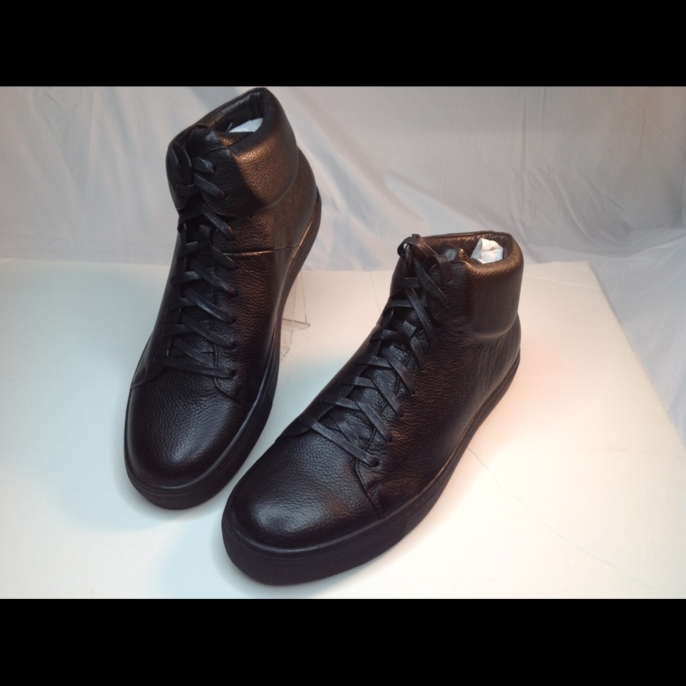 NIGHTS WITH High Top Leather Sneaker Black Men 12